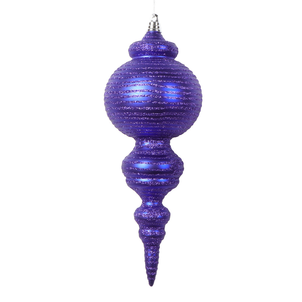 10" Matte Purple Finial Ornament