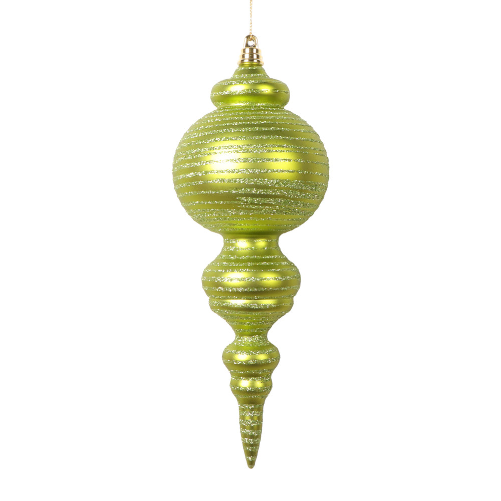 10" Matte Lime Finial Ornament
