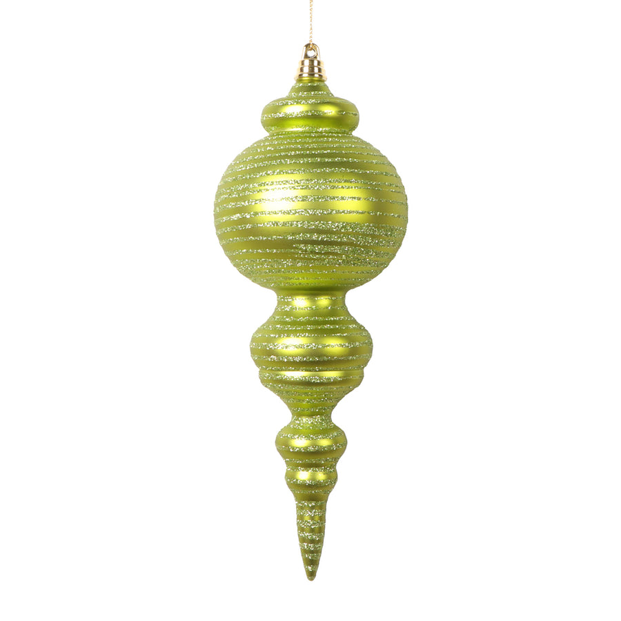10" Matte Lime Finial Ornament