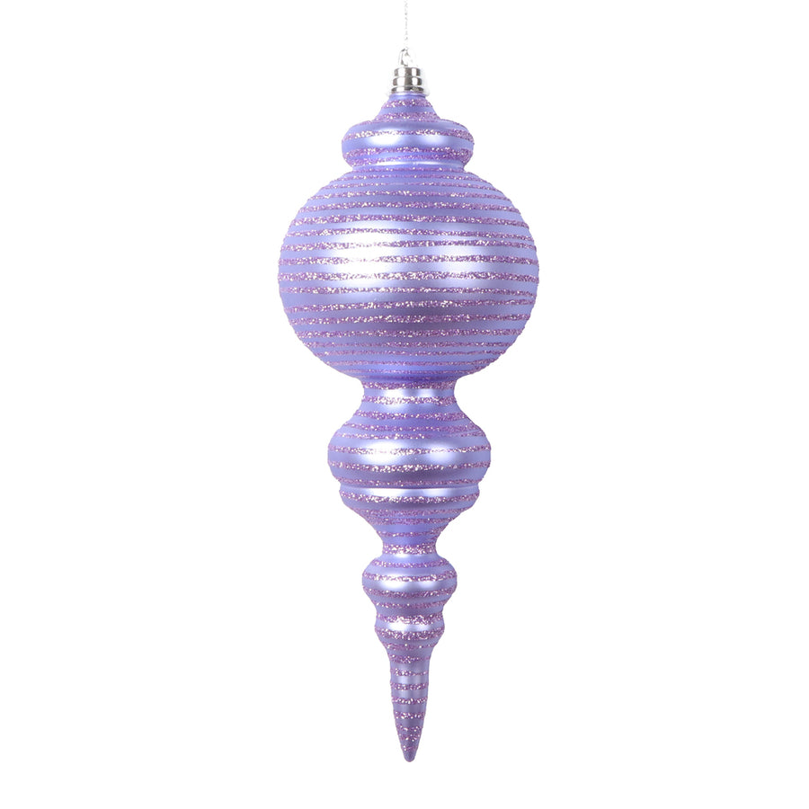 10" Matte Lavender Finial Ornament