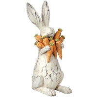 Resin Carved Bunny W Carrots 11