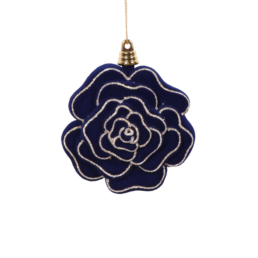 4" Midnight Blue Flower Ornament
