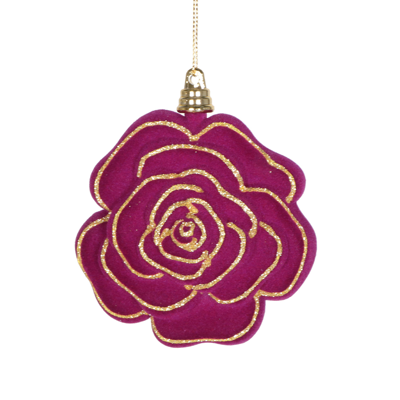 4" Dark Purple Flower Ornament