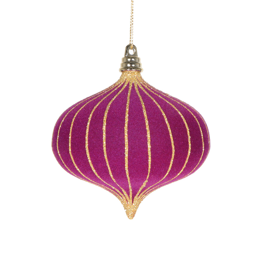 4" Dark Purple Onion Ornament