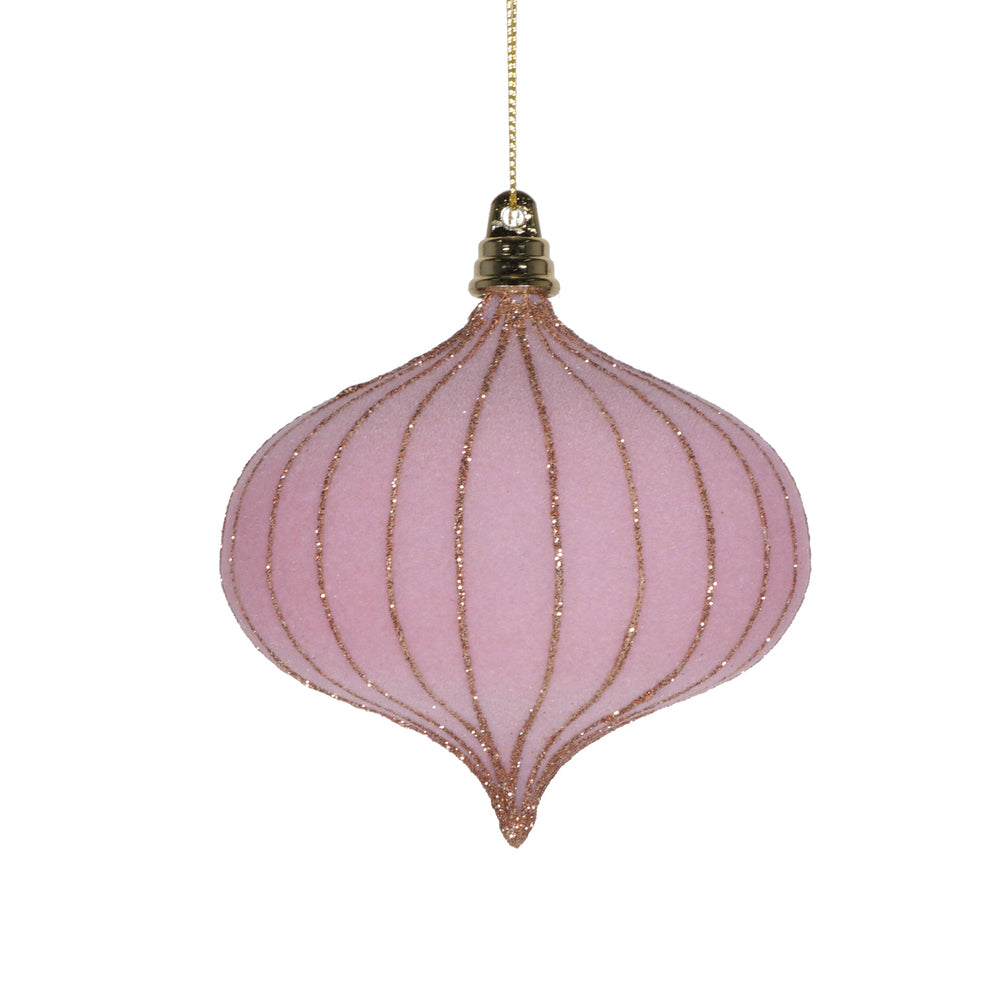 4" Light Pink Onion Ornament