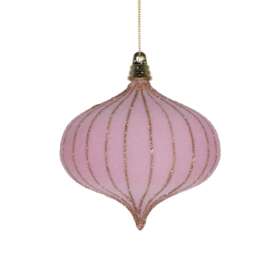 4" Light Pink Onion Ornament