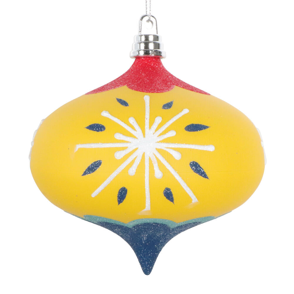4" Yellow Hand-Painted Onion Orn