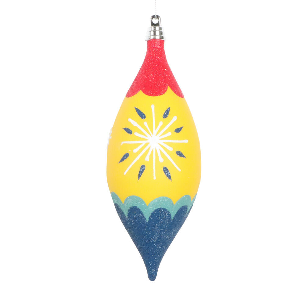 7" Yellow Hand-Painted Shuttle Orn
