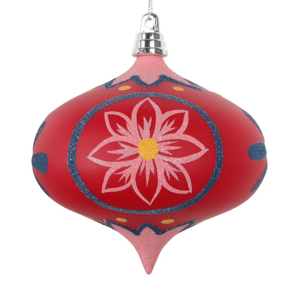 4" Red Hand-Painted Onion Ornament