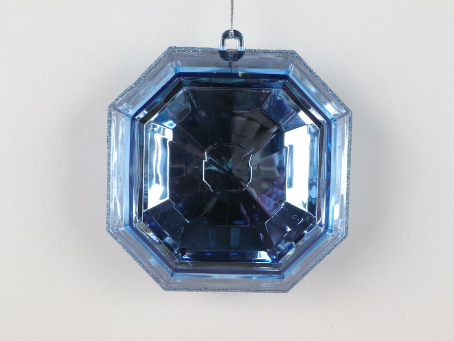 6" Baby Blue Square Jewel Glitter