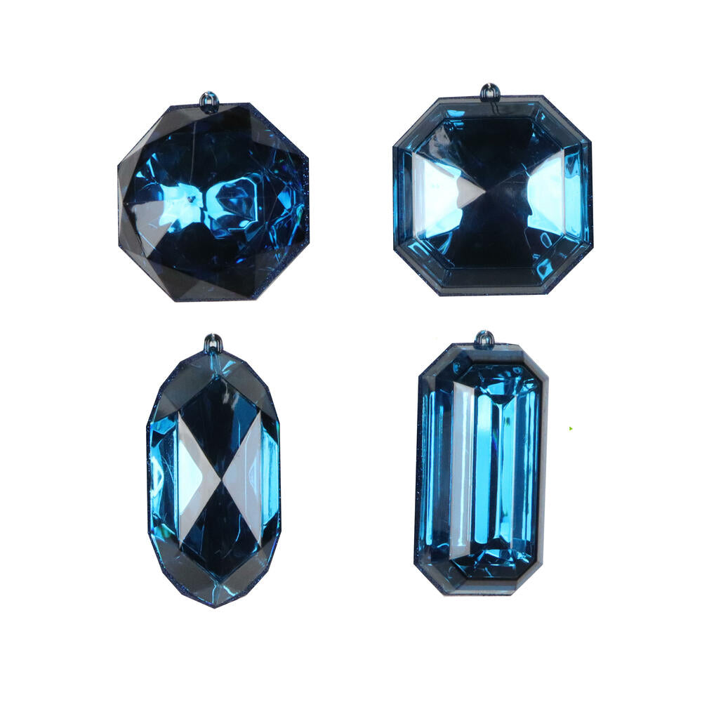 4-5" Midnt Blue Jewel Glitter Asst