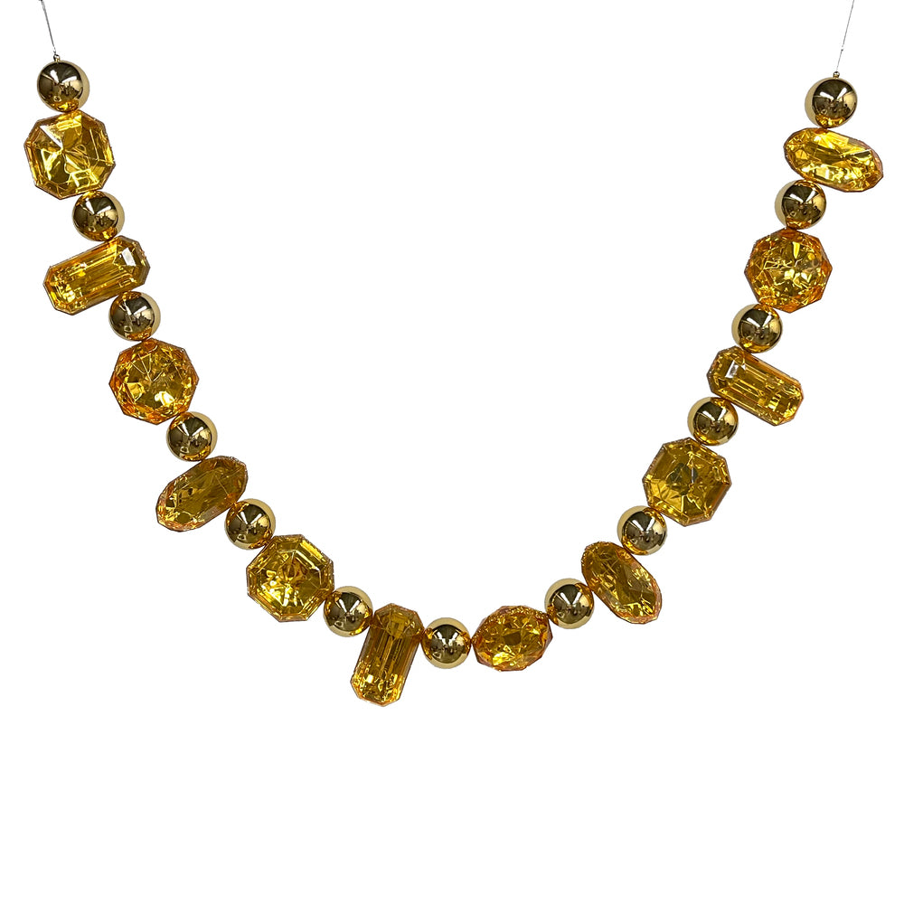 6' Gold Jewel Garland