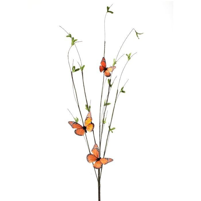 Triple Monarch Willow Branch 39"