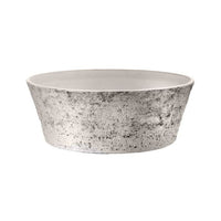 Fiber Resin Aged Round Low Planter 20