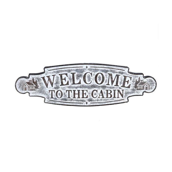 36" Metal "Welcome To The Cabin" Wall Piece