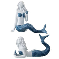 Resin 'Ceramic' Mermaid W Shell 5.25