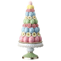 Resin Easter Egg Tree On Pedestal 14.25