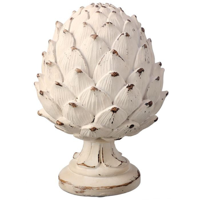 Resin Weathered Artichoke Pedestal 6"