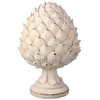 Resin Weathered Artichoke Pedestal 9.75