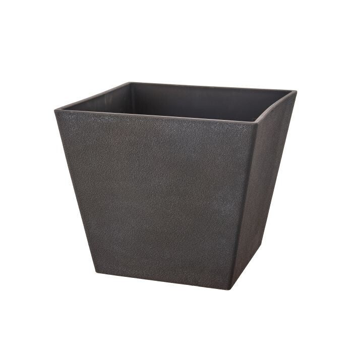 Fibr Rsn Poured Cement Sqr Planter15.7X13.8"T