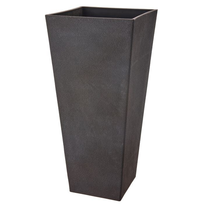 Fibr Rsn Poured Cement Tall Plantr12.6X27.6"T