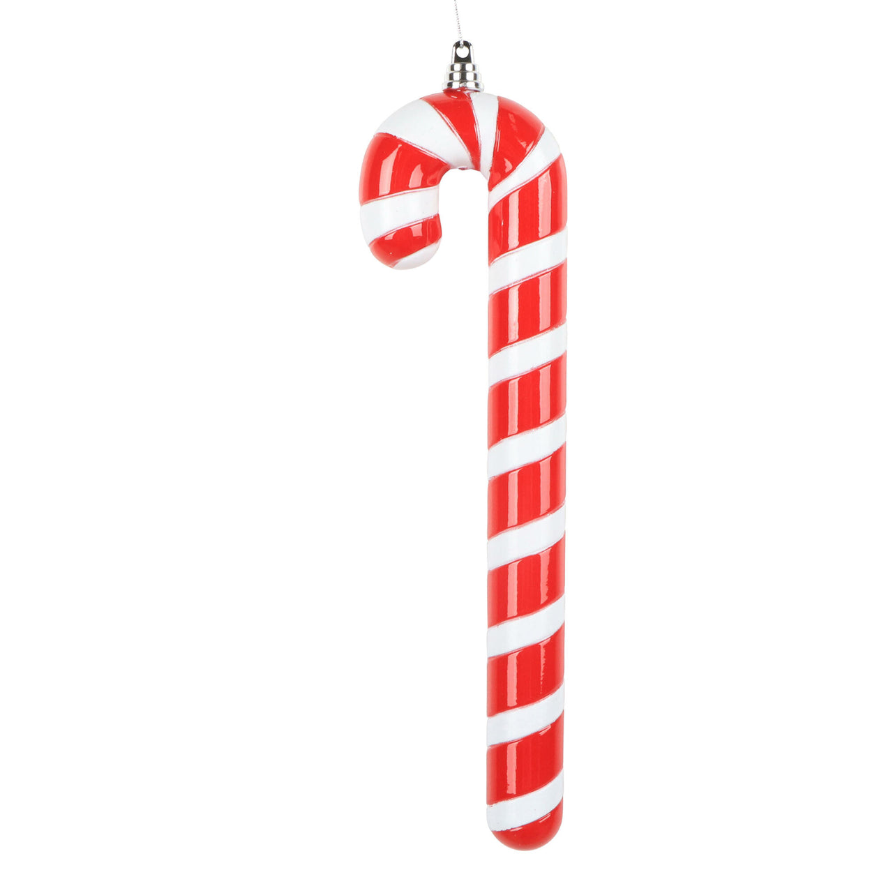 12" Red Enamel Candy Cane