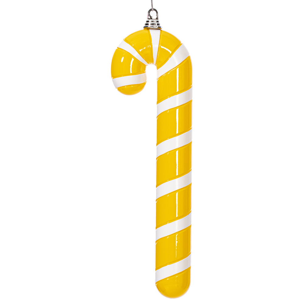 18" Yellow Enamel Candy Cane