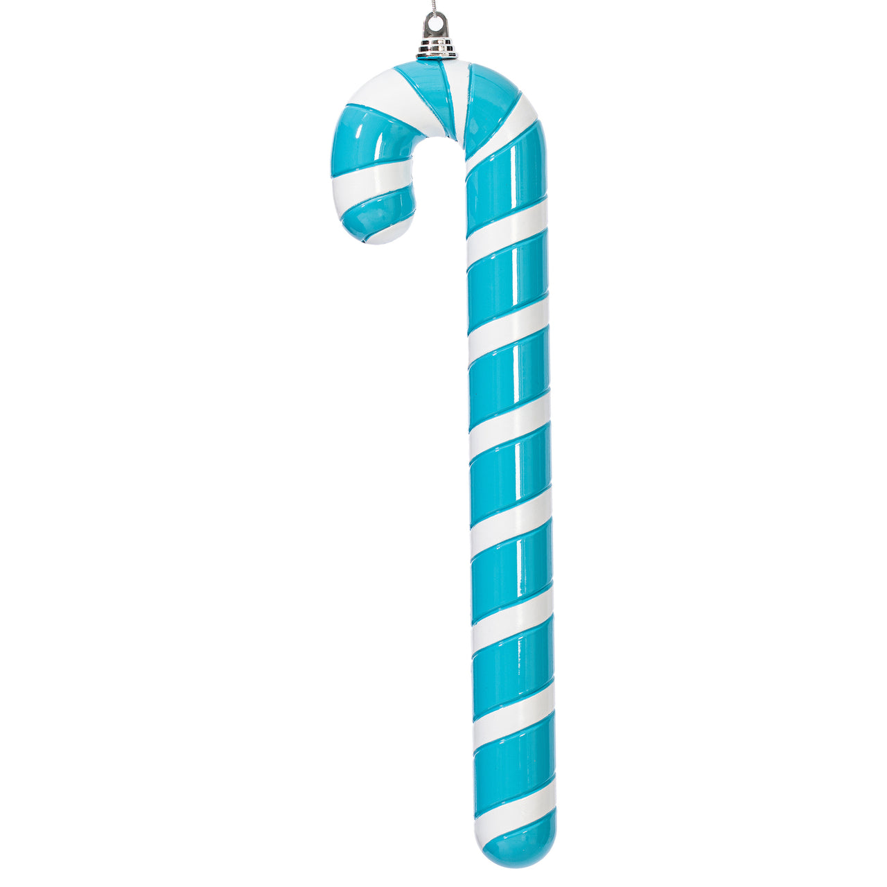 24" Light Blue Enamel Candy Cane