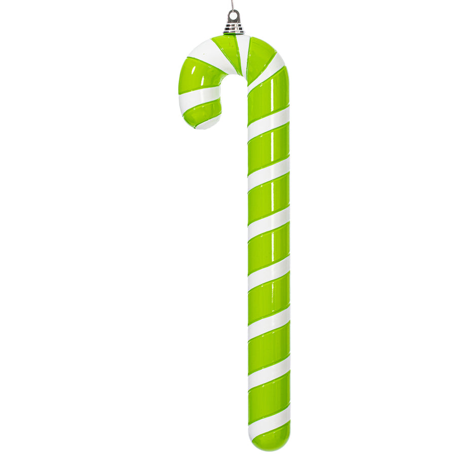 24" Lime Enamel Candy Cane