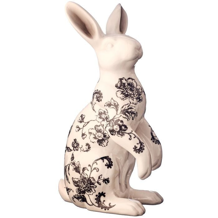 Ceramic Toile Bunny 10.25"