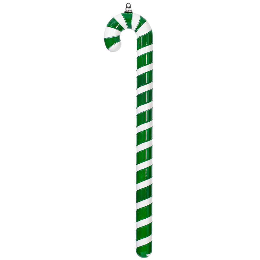 36" Green Enamel Candy Cane