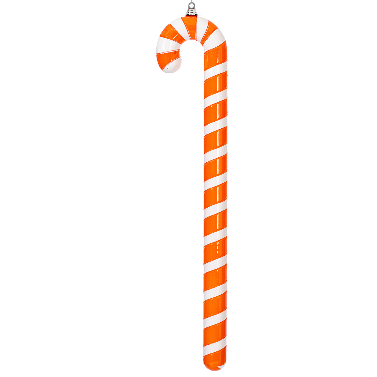 36" Orange Enamel Candy Cane