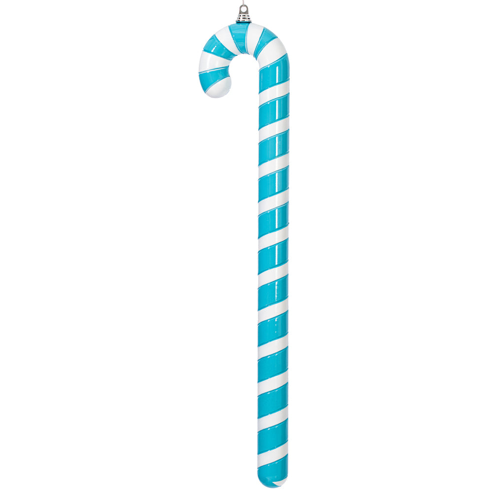 36" Light Blue Enamel Candy Cane