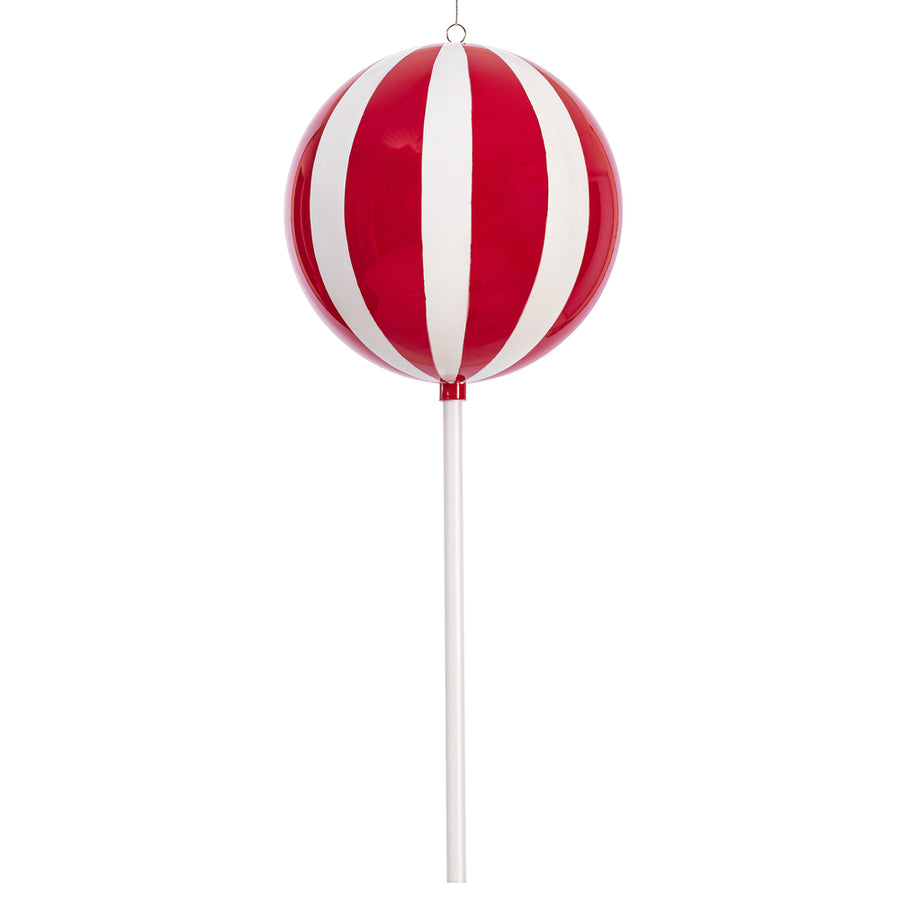 23.6" Red Enamel Round Lollipop