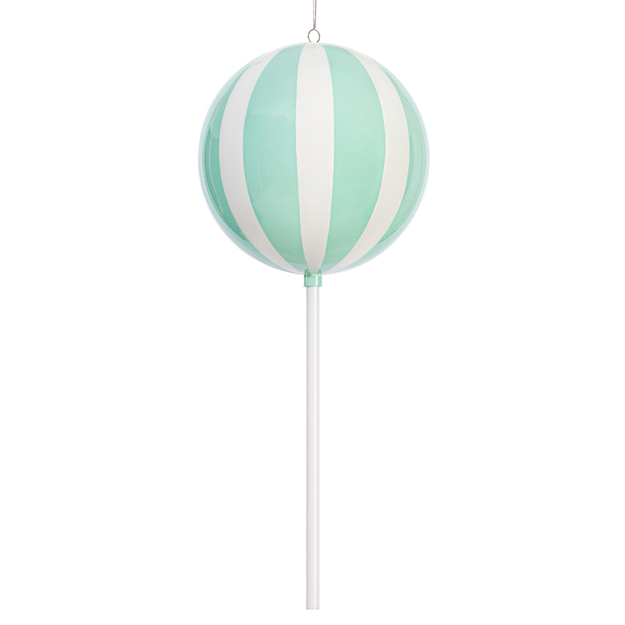 23.6" Aqua Enamel Round Lollipop