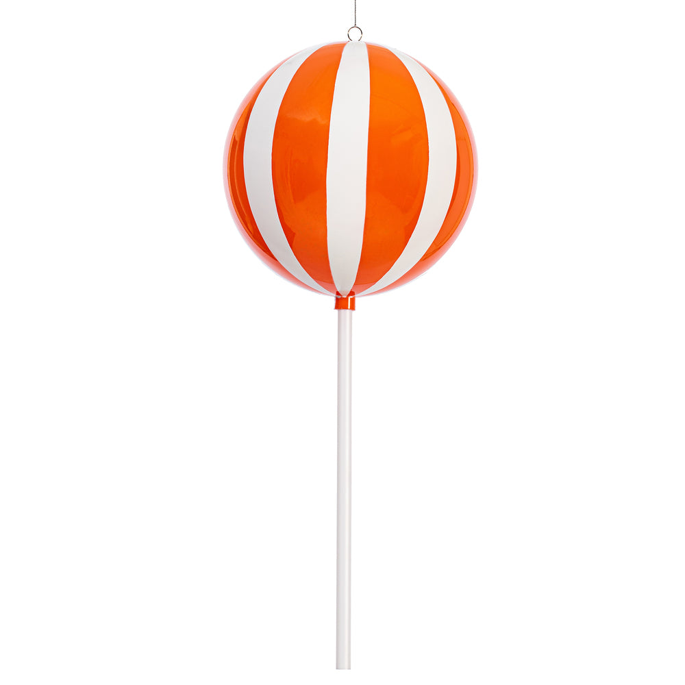 23.6" Orange Enamel Round Lollipop