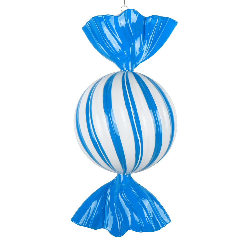 13" Blue Enamel Swirl Candy