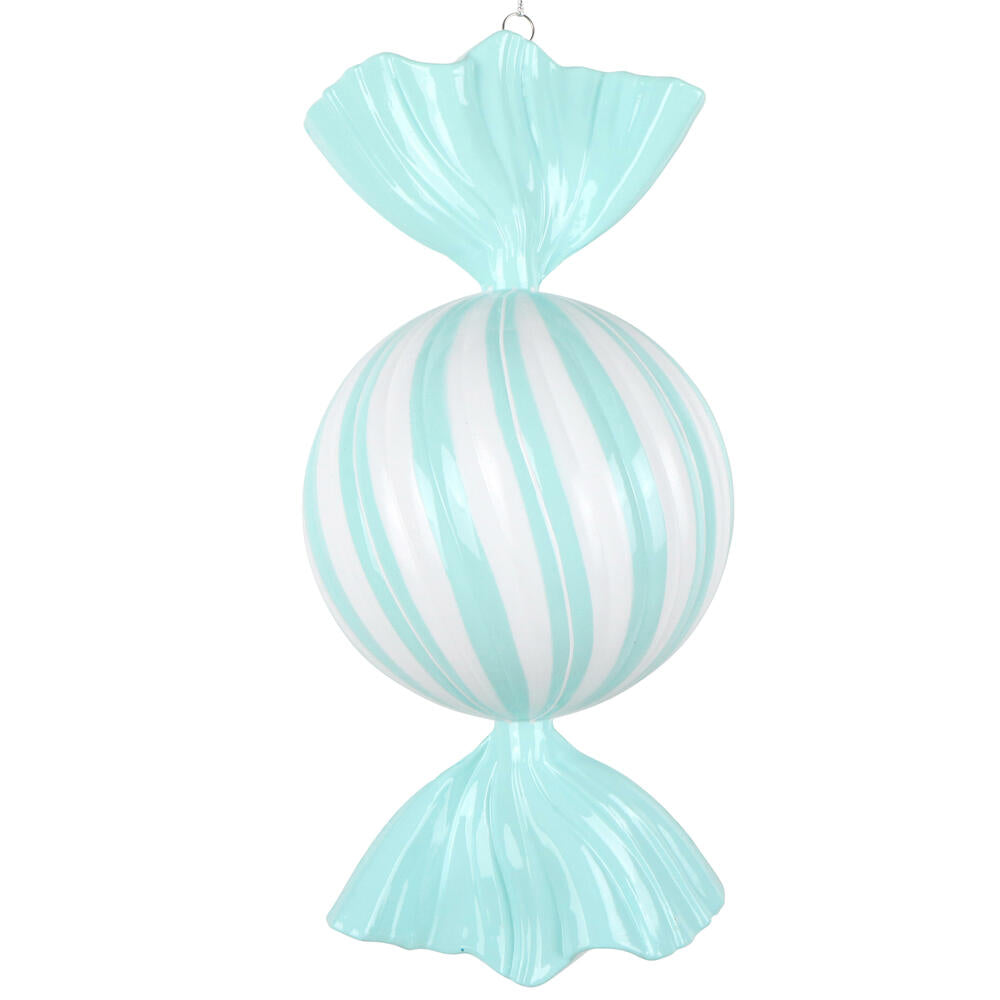 13" Aqua Enamel Swirl Candy