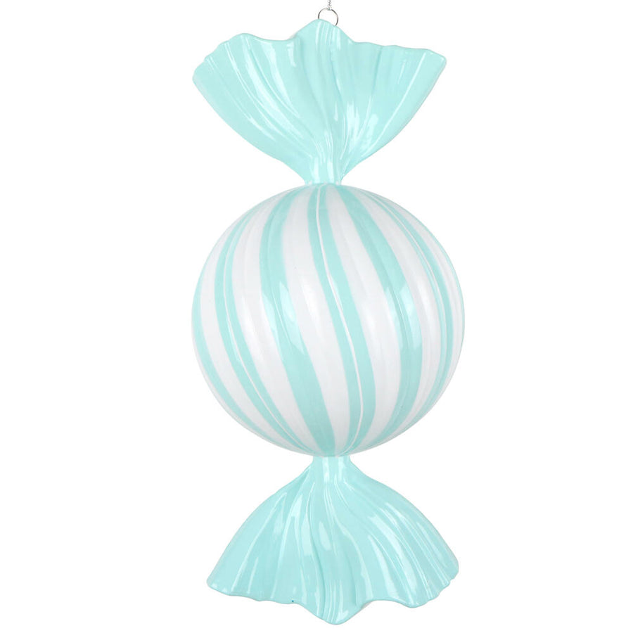 13" Aqua Enamel Swirl Candy
