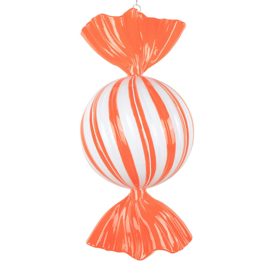 13" Orange Enamel Swirl Candy