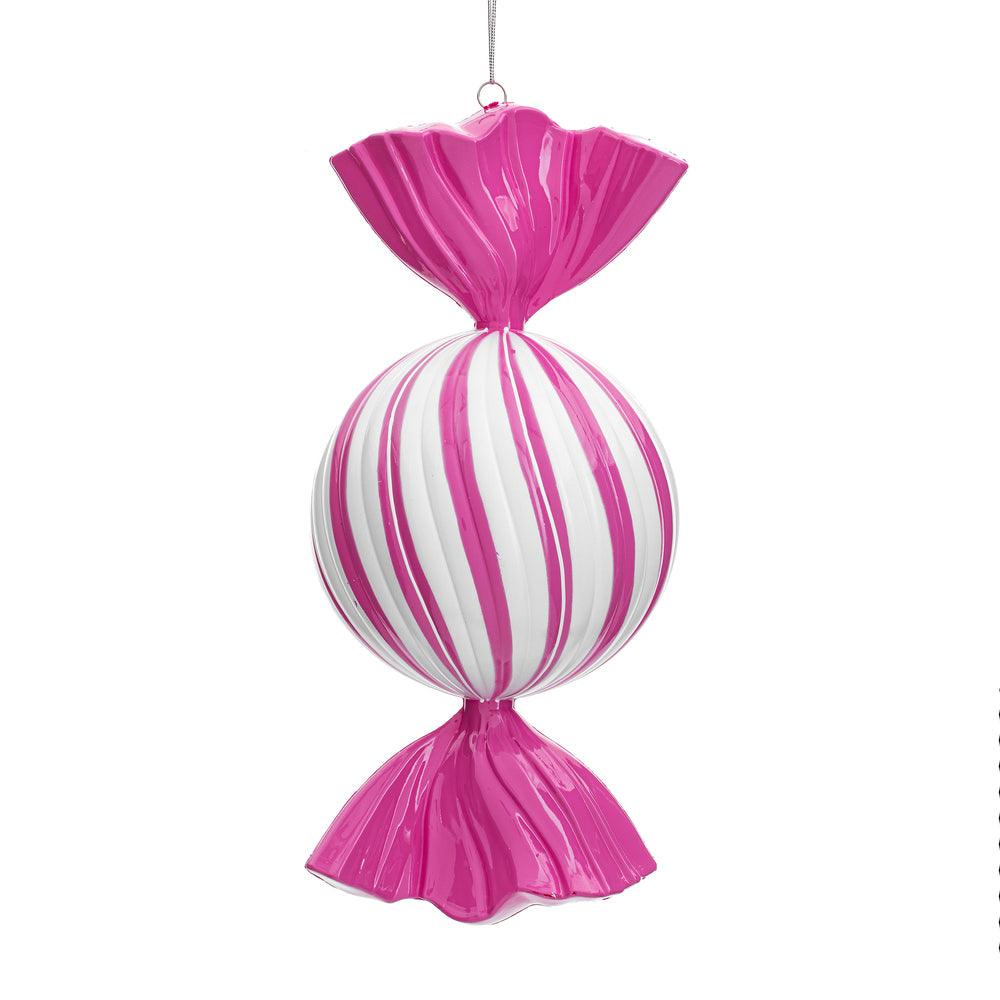 13" Hot Pink Enamel Swirl Candy