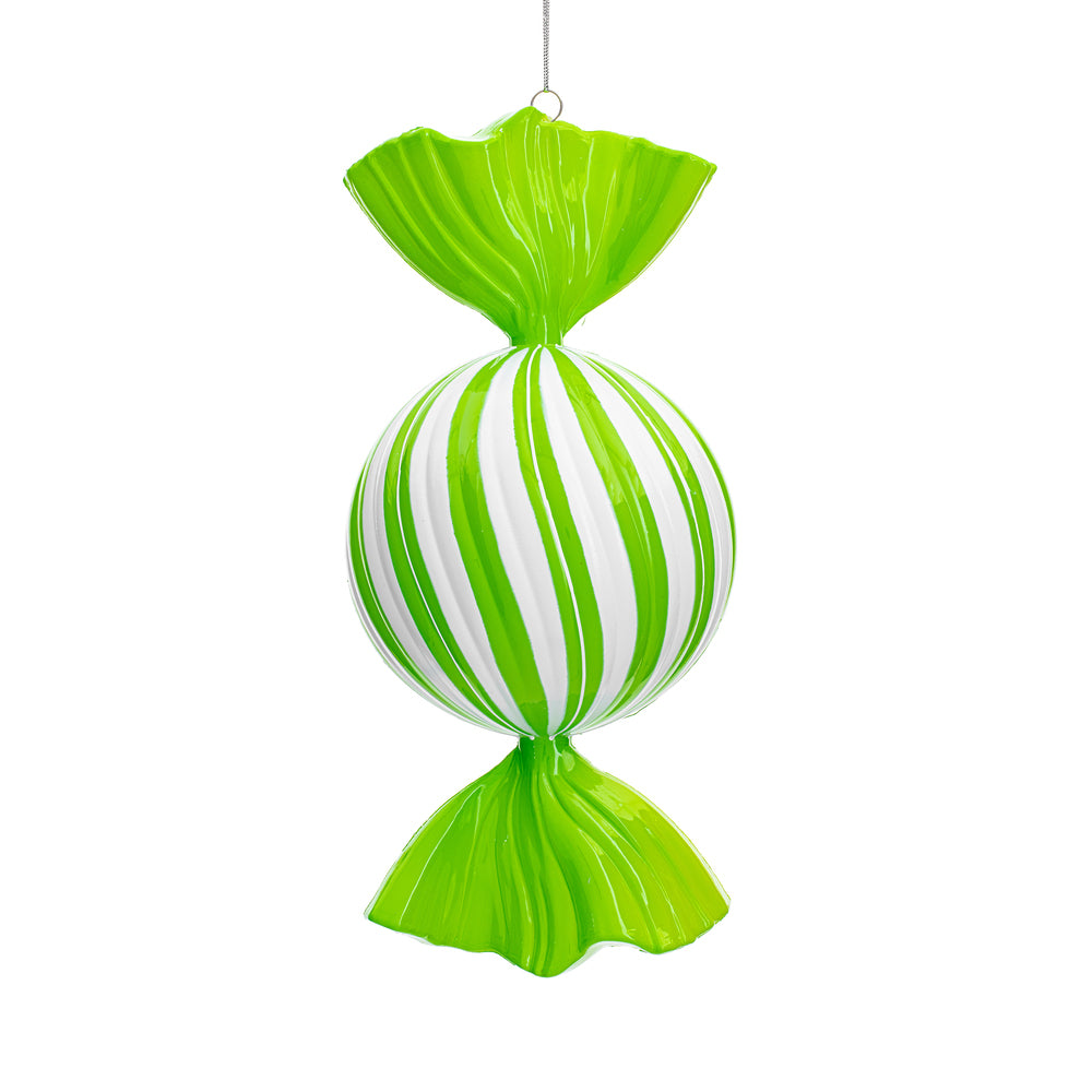 13" Lime Enamel Swirl Candy
