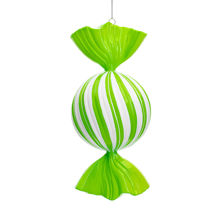 13" Lime Enamel Swirl Candy