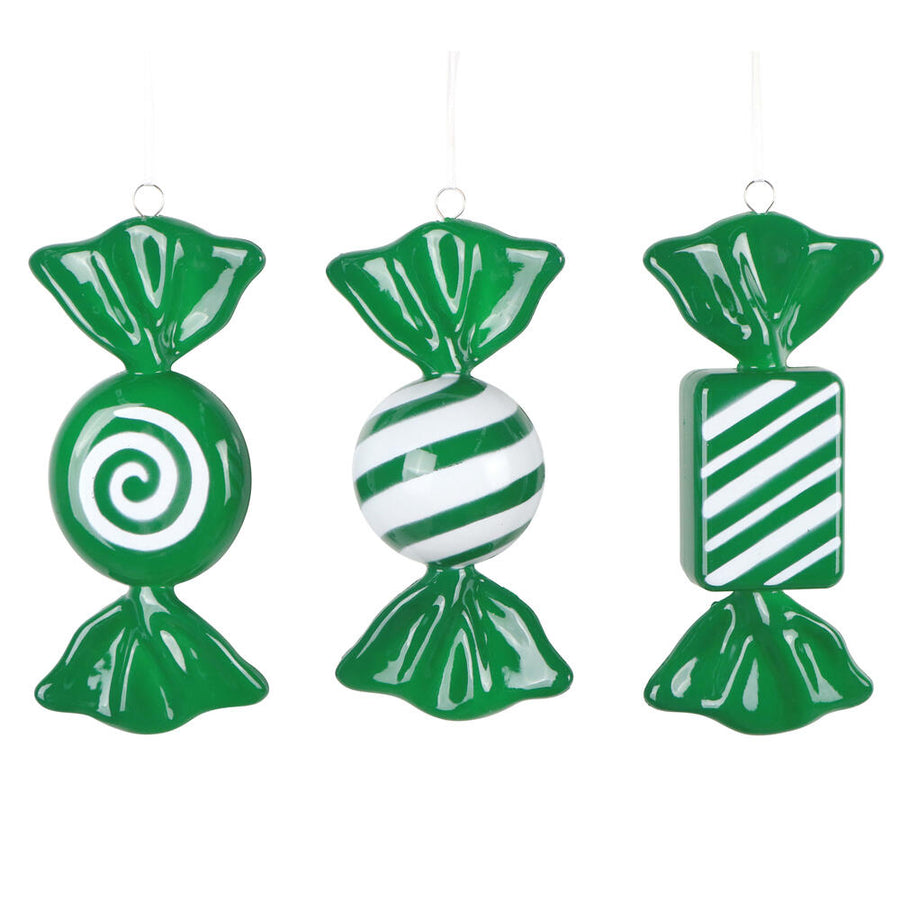 7.5" Green Enamel Candy Assortment