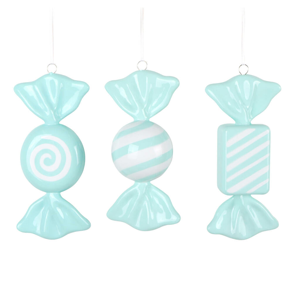 7.5" Aqua Enamel Candy Assortment