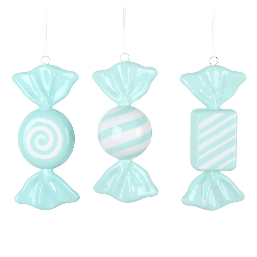 7.5" Aqua Enamel Candy Assortment