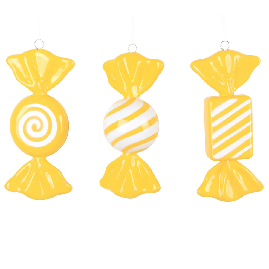 7.5" Yellow Enamel Candy Assortment