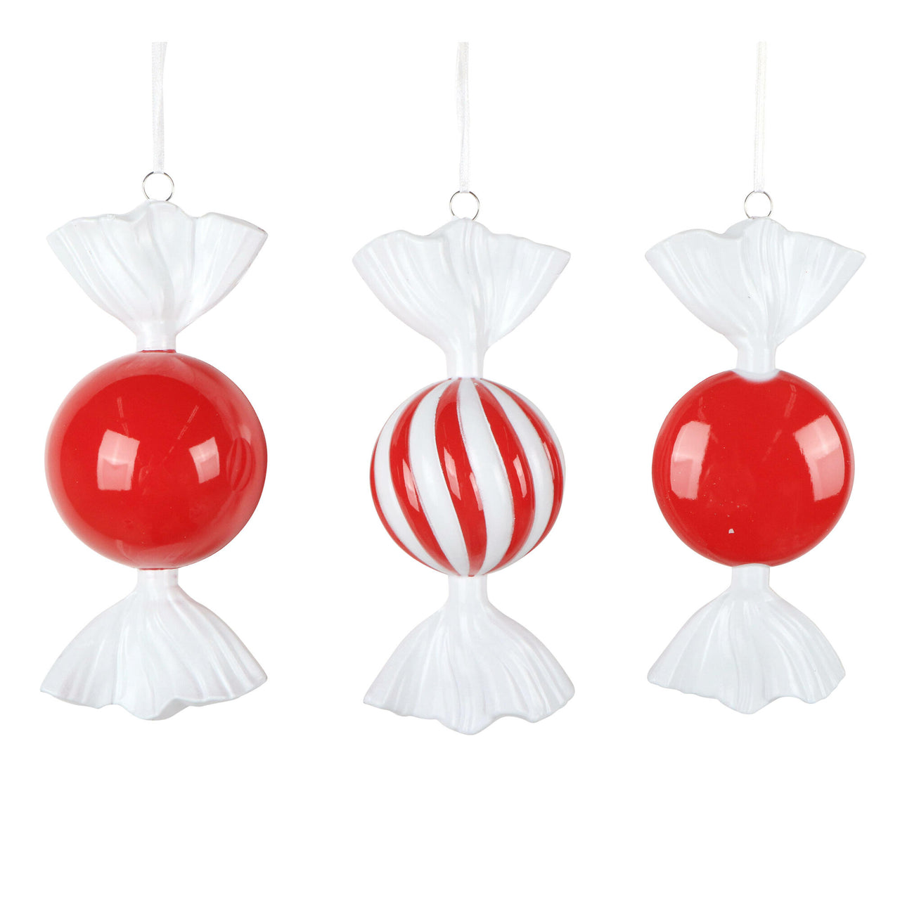 7" Red Swirl Enamel Candy Assort