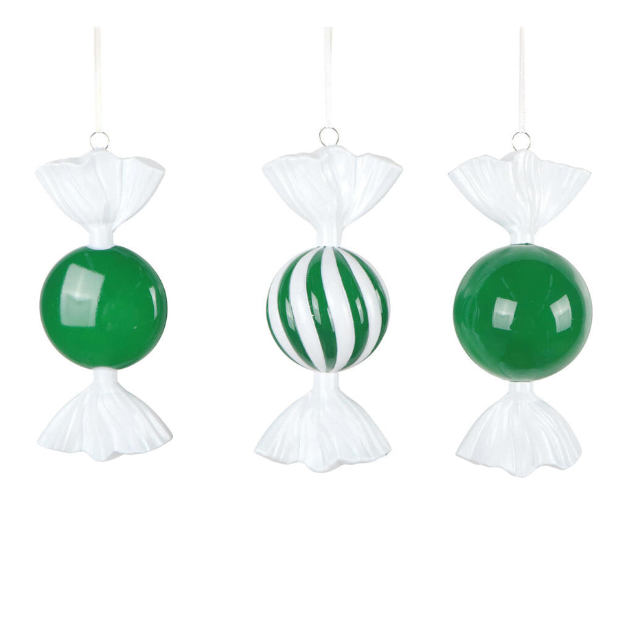 7" Green Swirl Enamel Candy Assort