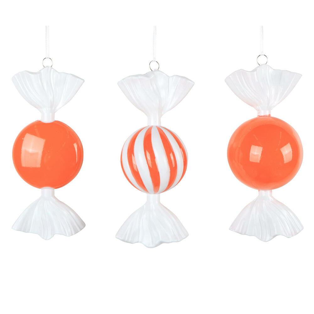 7" Orange Swirl Enamel Candy Assort